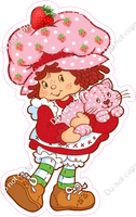 Strawberry Shortcake Inspired - Girl with Cat