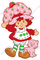 Strawberry Shortcake Inspired - Girl with Cat