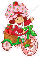 Strawberry Shortcake Inspired - Girl on a Bike