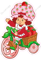 Strawberry Shortcake Inspired - Girl on a Bike