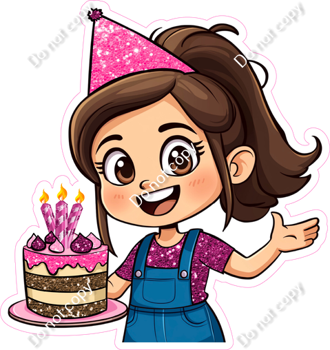 Rachel Inspired Girl with Cake| Sign Swag USA