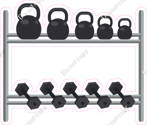 Rack of Kettle Bells - Weight Lifting| Sign Swag USA