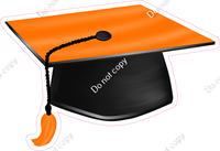 Orange Graduation Caps