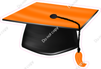 Orange Graduation Caps