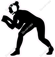 Girl Wrestler Silhouette