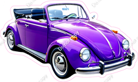 Purple VW Convertible Bug / Beetle