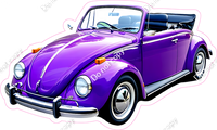 Purple VW Convertible Bug / Beetle