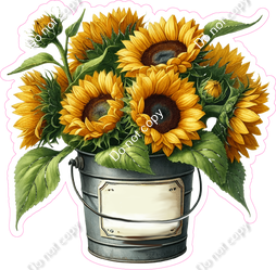 Sunflowers in a Bucket