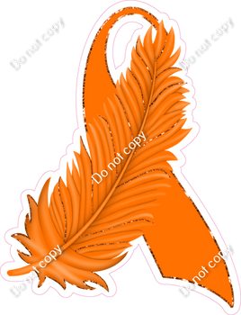 Orange Ribbon With Feather