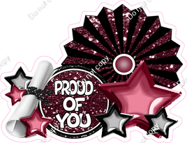 Burgundy / Black - Proud of You Statement with Fan w/ Variant