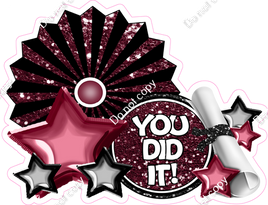 Burgundy / Black  - You Did It Statement
