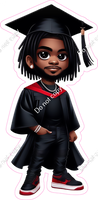 Dark Skin Tone Graduation Boy