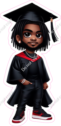 Dark Skin Tone Graduation Boy