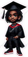 Dark Skin Tone Graduation Boy