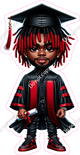 Dark Skin Tone Graduation Boy