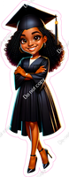 Dark Skin Tone Graduation Girl