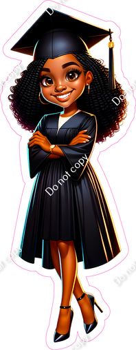 Dark Skin Tone Graduation Girl