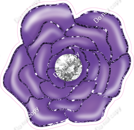 Purple Rose with Diamond