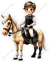 Teen Jockey Boys on a Horse