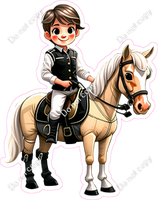 Teen Jockey Boys on a Horse