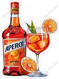 Aperol Bottle and Glass