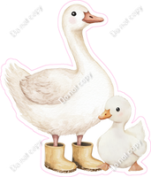 Goose with Boots and Baby