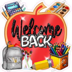 Welcome Back - School Supply - Red