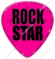 Band - Silver Rock Star Guitar Pick
