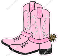 Cowboy Boots - Baby Pink