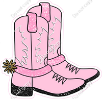 Cowboy Boots - Baby Pink