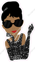 Dark Skin Tone Lady with Black Sunglasses