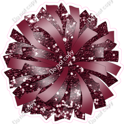 Sparkle Pom-Pom - Burgundy