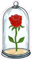 Red Rose in Glass