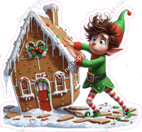 Santa's Elf - Boy - Gingerbread House