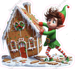 Santa's Elf - Boy - Gingerbread House