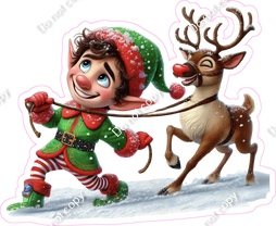 Santa's Elf - Boy - Reindeer