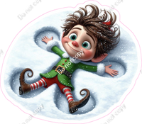 Santa's Elf - Boy - Snow Angle