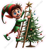 Santa's Elf - Boy - Tree
