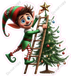Santa's Elf - Boy - Tree