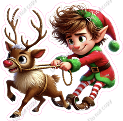 Santa's Elf - Boy - Reindeer