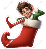 Santa's Elf - Boy - Stocking