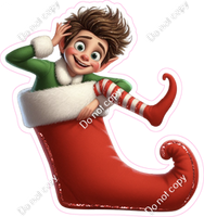 Santa's Elf - Boy - Stocking