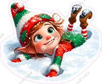 Santa's Elf - Girl - Snow
