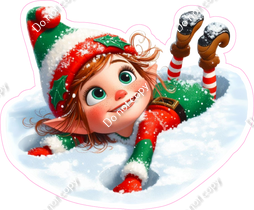 Santa's Elf - Girl - Snow
