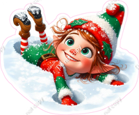 Santa's Elf - Girl - Snow