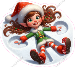 Santa's Elf - Girl - Snow Angle