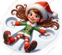 Santa's Elf - Girl - Snow Angle