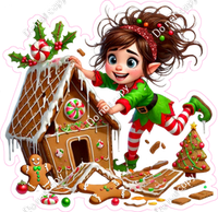Santa's Elf - Girl - Gingerbread House