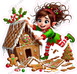 Santa's Elf - Girl - Gingerbread House