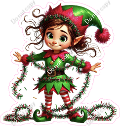 Santa's Elf - Girl - Lights